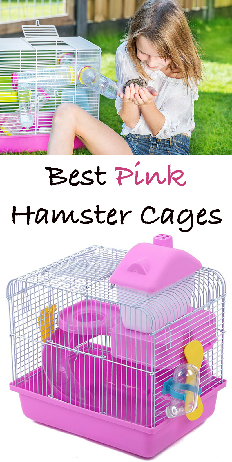 pink princess castle hamster cage