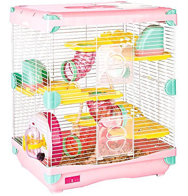 pink princess castle hamster cage