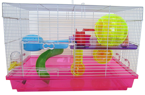 3 Floors Storey Gorgeous Hamster Cage Small Animals Castle Roller Slide 